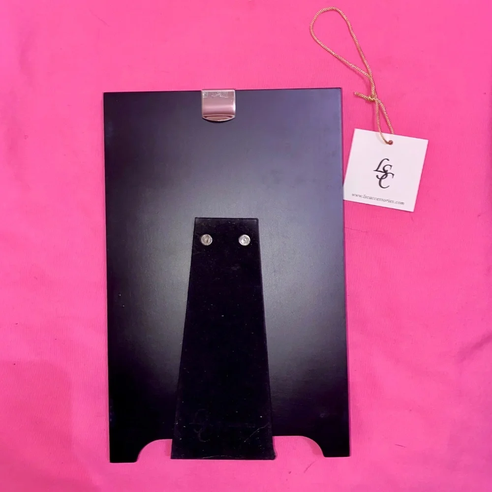 “Meow” Cat Picture Frame Glass Black White Border Kitten Kitty Pet Animal Home